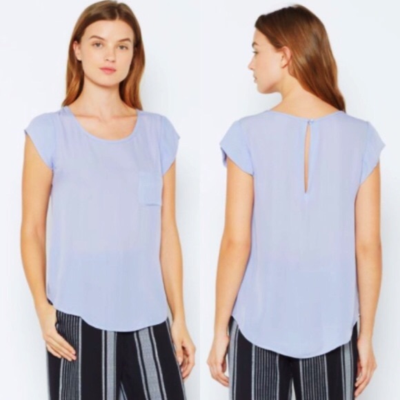 Beautiful blue Joie silk tee - Picture 1 of 4
